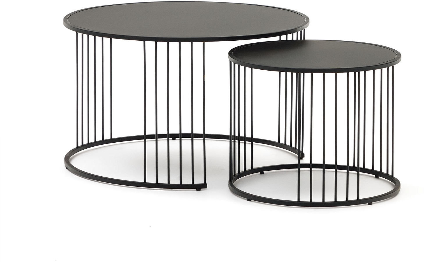 Elegant Sidebord Kave Home Hadar - Mat Sort 75x75 cm