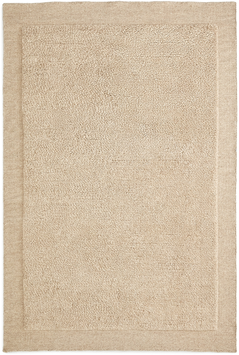 Gulvtæppe Kave Home Marely 100  Uld 160x230   Beige Håndvævet Rustik Kolonial