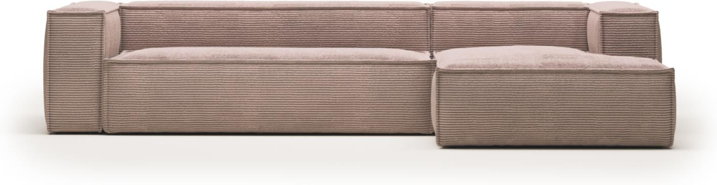 Elegant Lyserød Chaiselong Sofa fra Kave Home - Højrevendt
