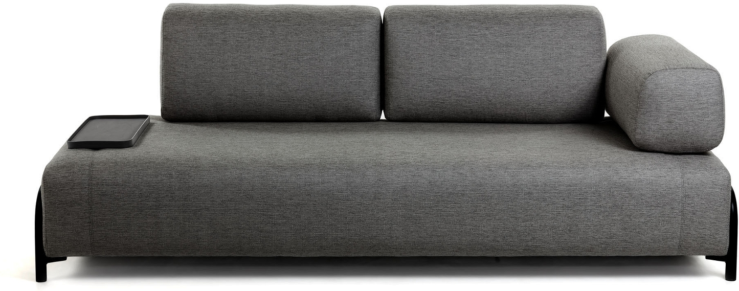Elegant 3-personers Sofa Kave Home Compo i Sort