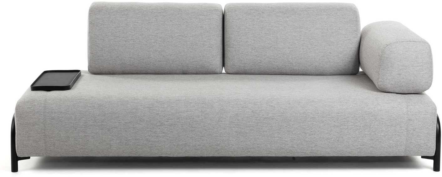 3-personers Sofa Kave Home Compo i Grå - Pletafvisende Design