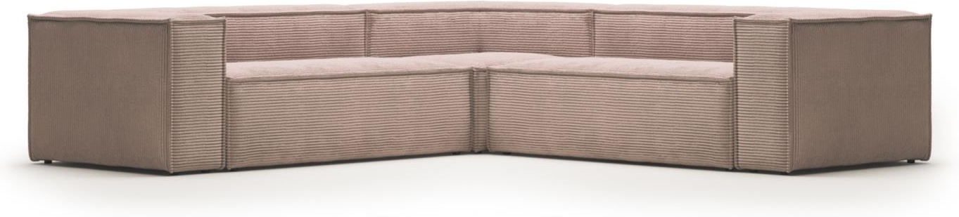 Hjørnesofa Kave Home Blok Lyserød - Nordisk Design Tilbud