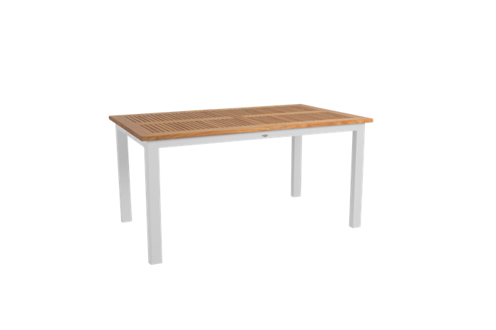 Lyon Teak Bord 152   210   Hvidt  Havebord Brafab Enggården Havemøbler