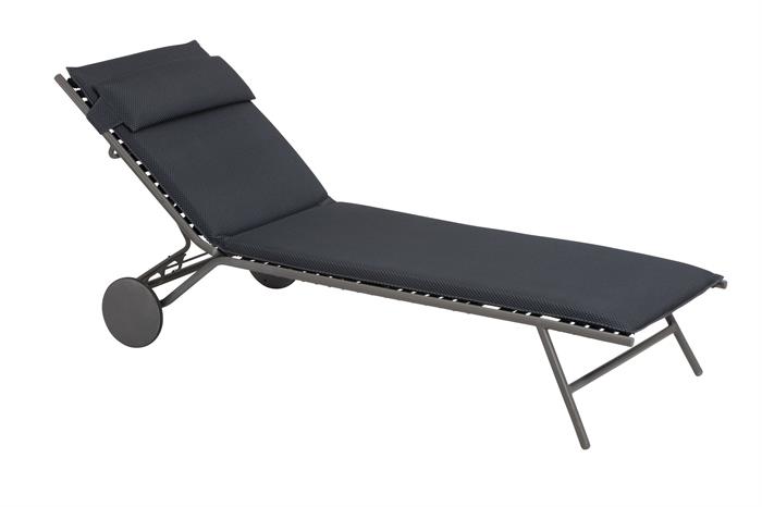 Lafuma Miami Solseng Dark Grey  Med Hynde  Solvogne Lafuma Enggården Havemøbler