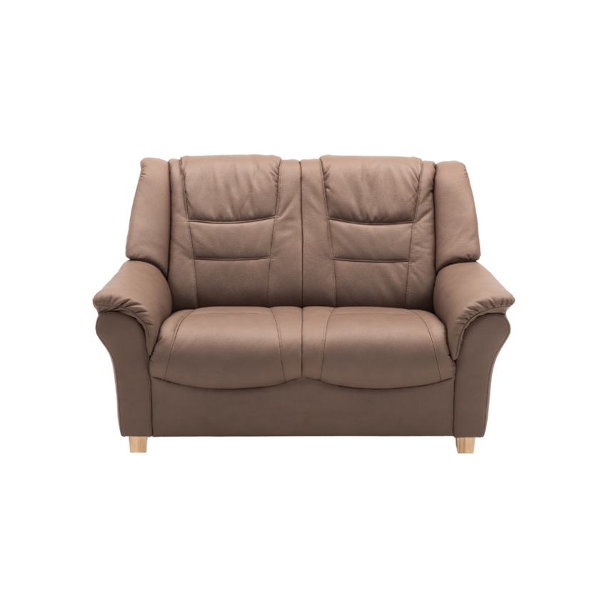 Hjort Knudsen Monza    Personers Sofa Brun Læder 142     94     79     Møbelsalg