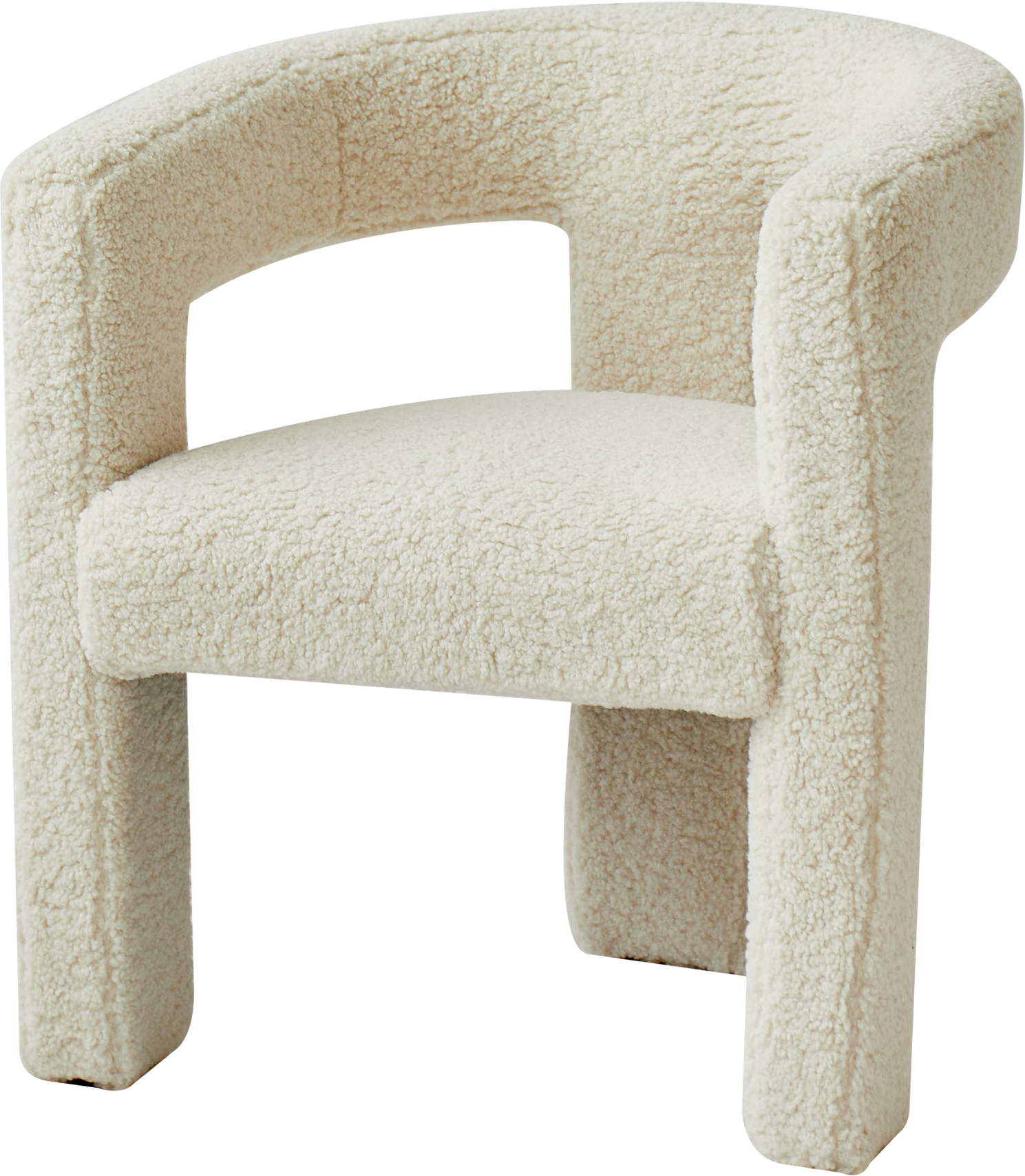 Loungestol Lænestol Arusha Fra Nordlys Furniture Hvid Bouclé Med Ultratæt Skum
