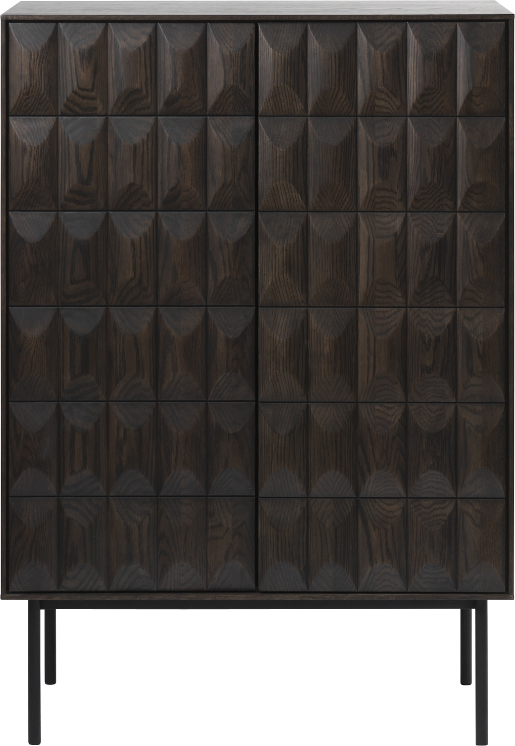 Barskab Nordique Design Latina Espressobrun Massiv     Metalben  H129ã B90ã D45