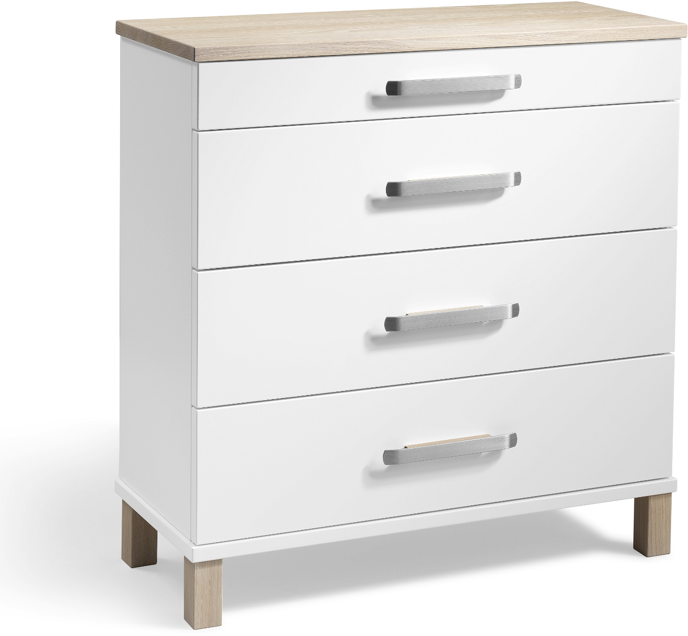 Kommode Oscarssons Möbel Nadja Mdf Massiv   Hvid Hvidolieret   Med   Skuffer H75ã B70ã D31