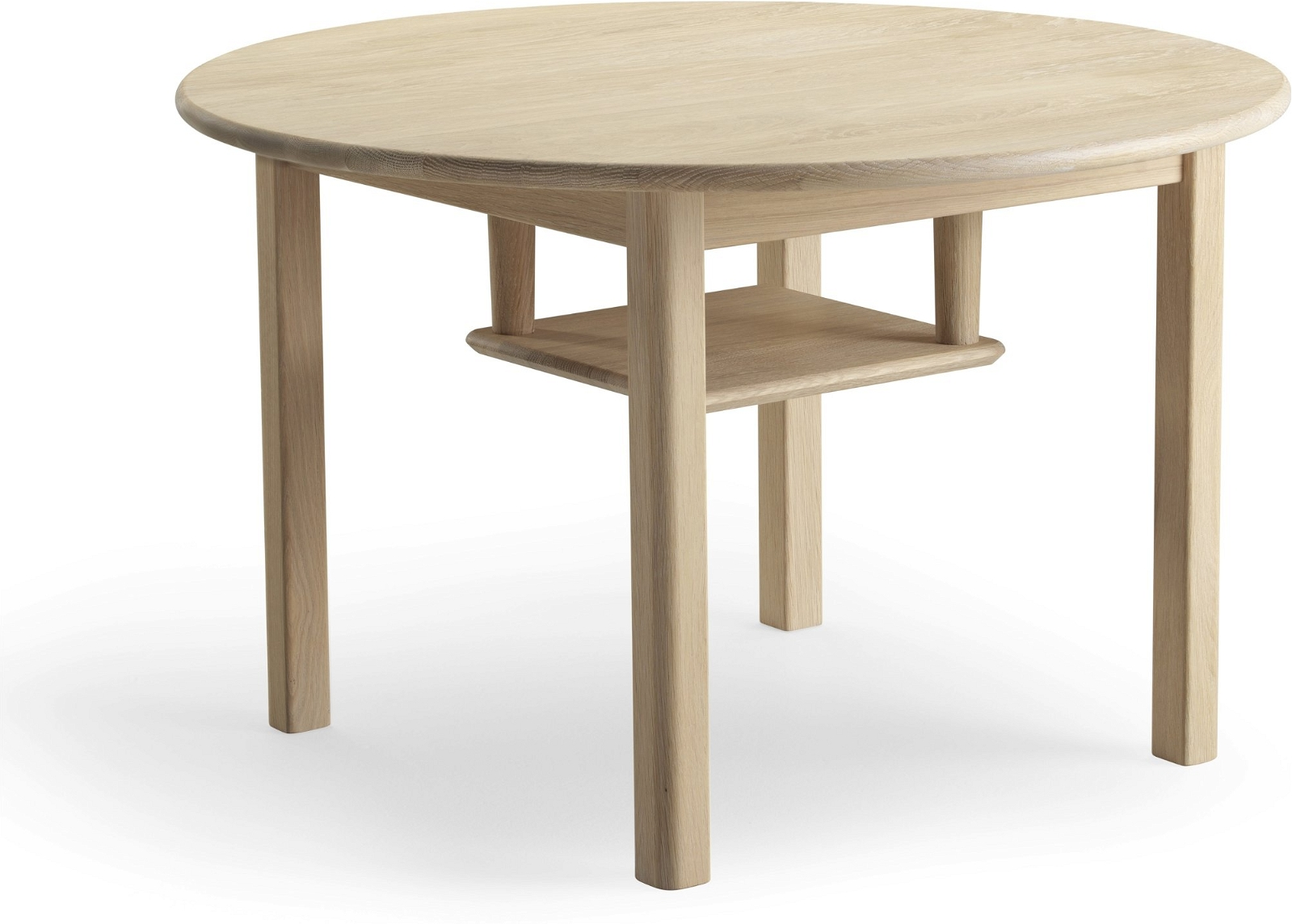 Sofabord Myra Ø80 i Hvidolieret Egetræ - Elegant Design