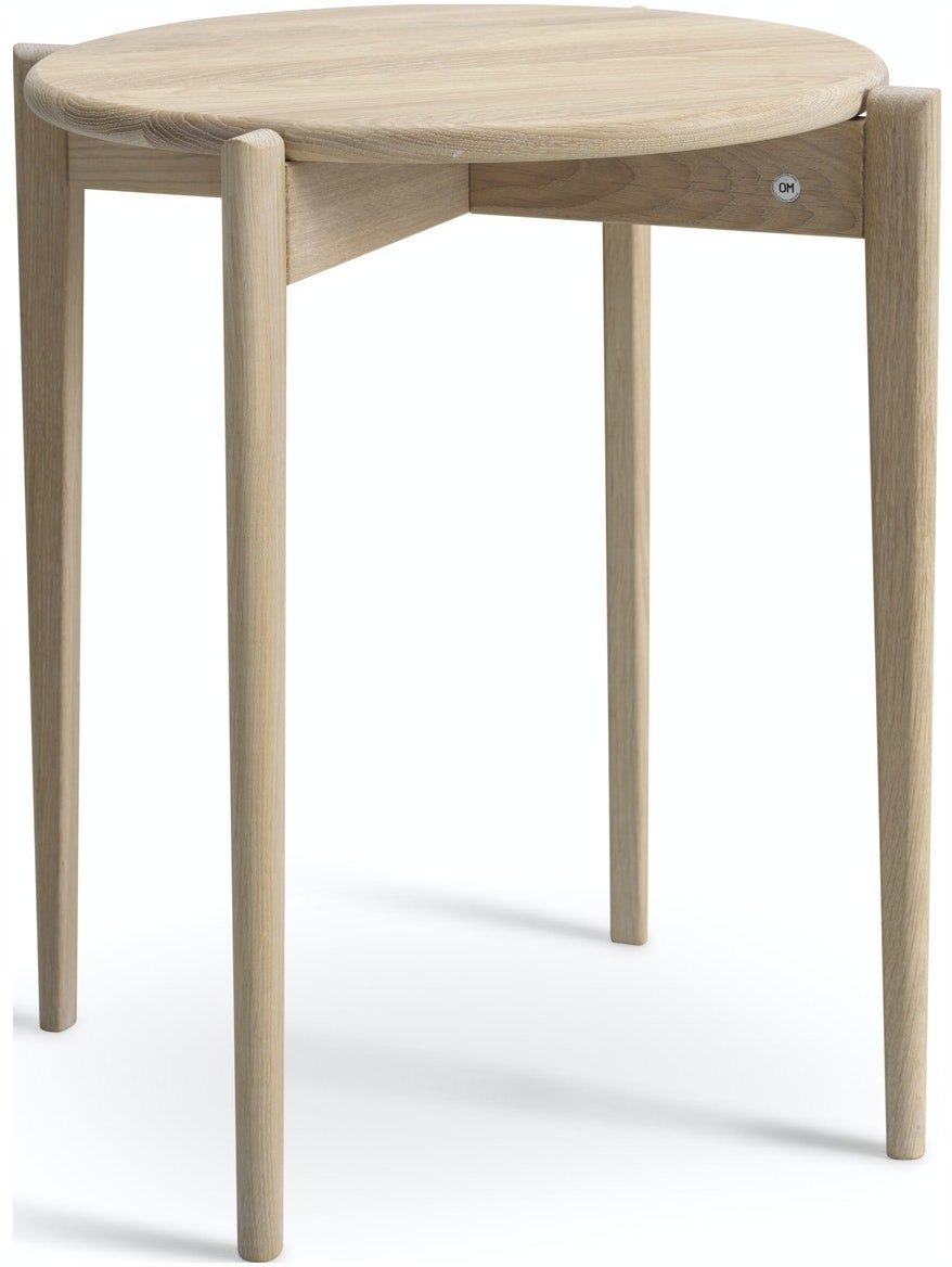 Småbord Tilia i hvidoileret egetræ - Ø51 cm, H55 cm