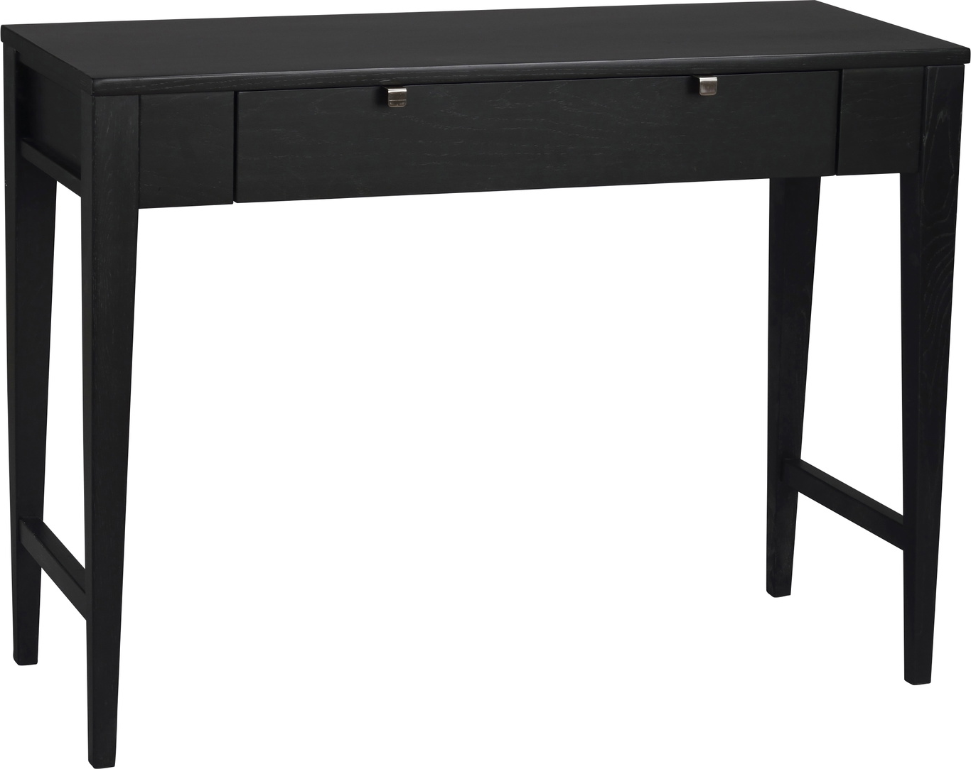 Konsolbord Rowico Confetti Sortlakeret Massivt Egetræ Sidebord 100   40   74   Med Skuffe