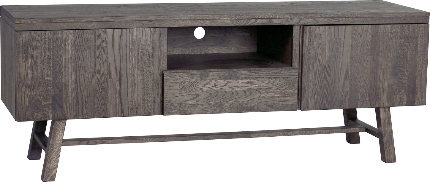 -bord Rowico Brooklyn   Lakeret Massivt Egetræ Mørkebrun Fsc 100   Bæredygtigt 160x45x60