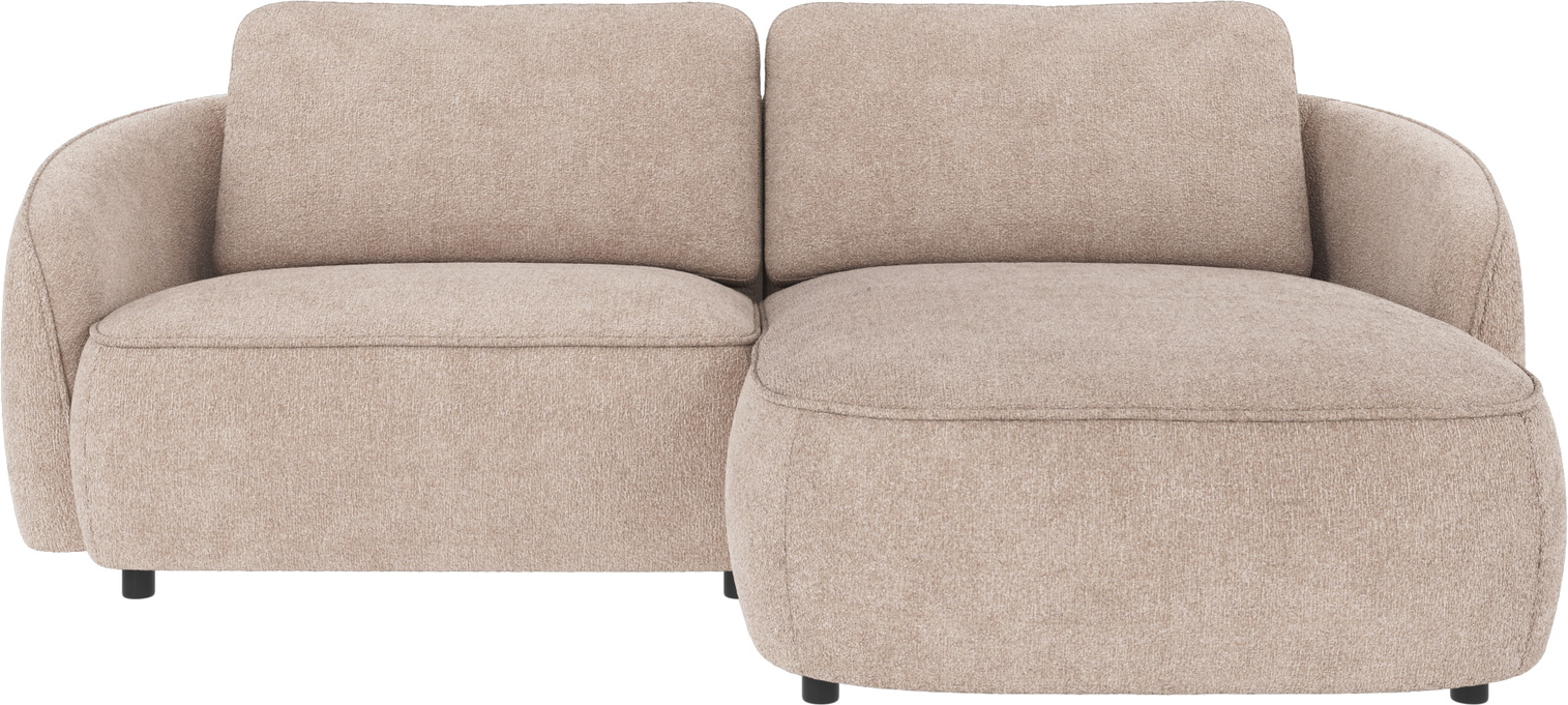 Chaiselongsofa Rowico Norris Greg   Lysebeige Stof Højrevendt H80xb226xd162