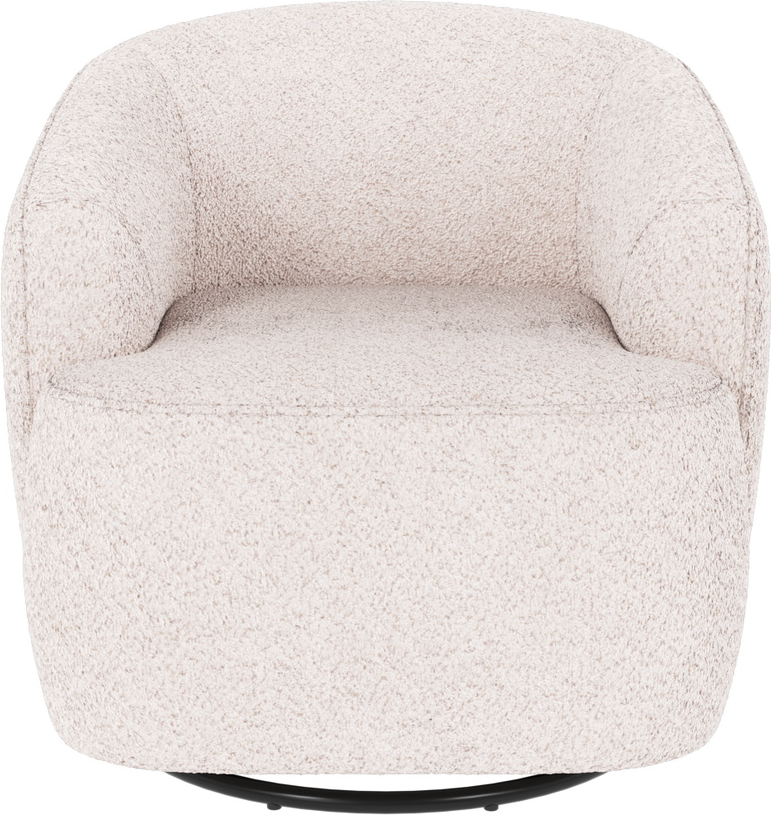 Loungestol Lænestol Rowico Dermot Anna   Hvid Polyester 360 Drejefunktion   Gyngning 78x85x90