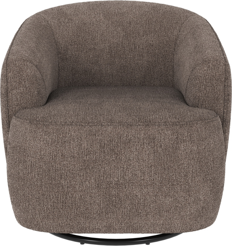 Loungestol Rowico Dermot Greg   Mørk Beige Stof 360 Drejefod Med Gyngefunktion Fsc-certificeret Ramme H78xb85xd90