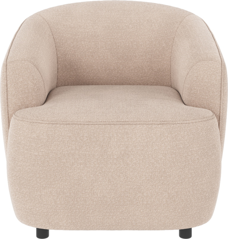 Loungestol Rowico Dermot   Lysebeige Rita-stof Med Nosag-fjedre   Fsc-mix Træstel H77xb85xd90   360 Drejefunktion