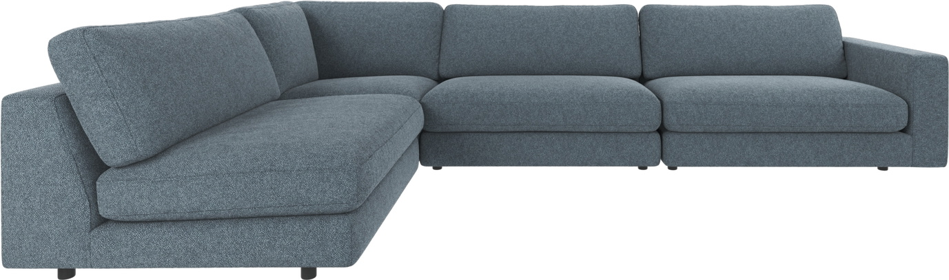 Hjørnesofa Rowico Duncan Modulsofa Mellemblå Stof H78    B345    D216