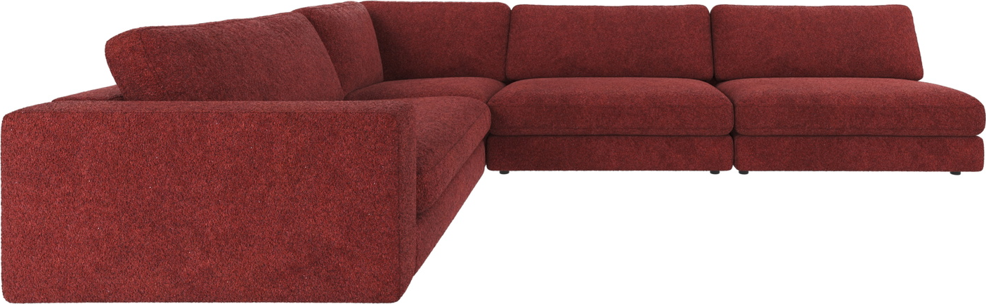 Hjørnesofa Rowico Duncan Rød Anna   Polyester Modulopbygget H78xb325xd230