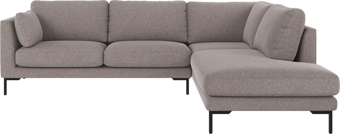 Moderne Højrevendt Hjørnesofa Rowico Corwin Brenda   Grå-beige Polyester H83ã B266ã D226