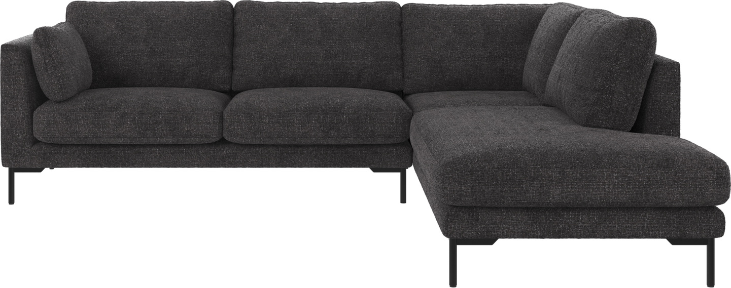 Hjørnesofa   Hjørnemodul Rowico Corwin Højrevendt Mørkegrå Robin 66 Stof 266x226