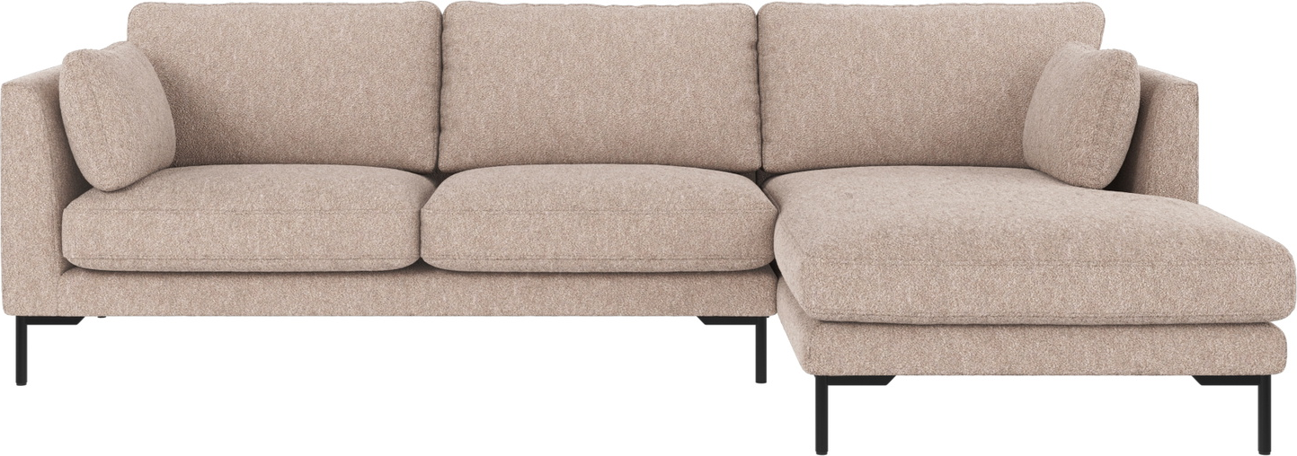 Chaiselongsofa Rowico Corwin Højrevendt    -personers Lysebeige Alice 01 Stof B270ã D160