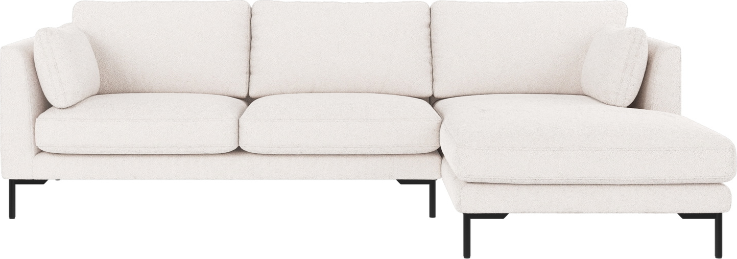 Chaiselongsofa Rowico Corwin Alice 101 Hvid Sort Højrevendt 270ã 160ã 83