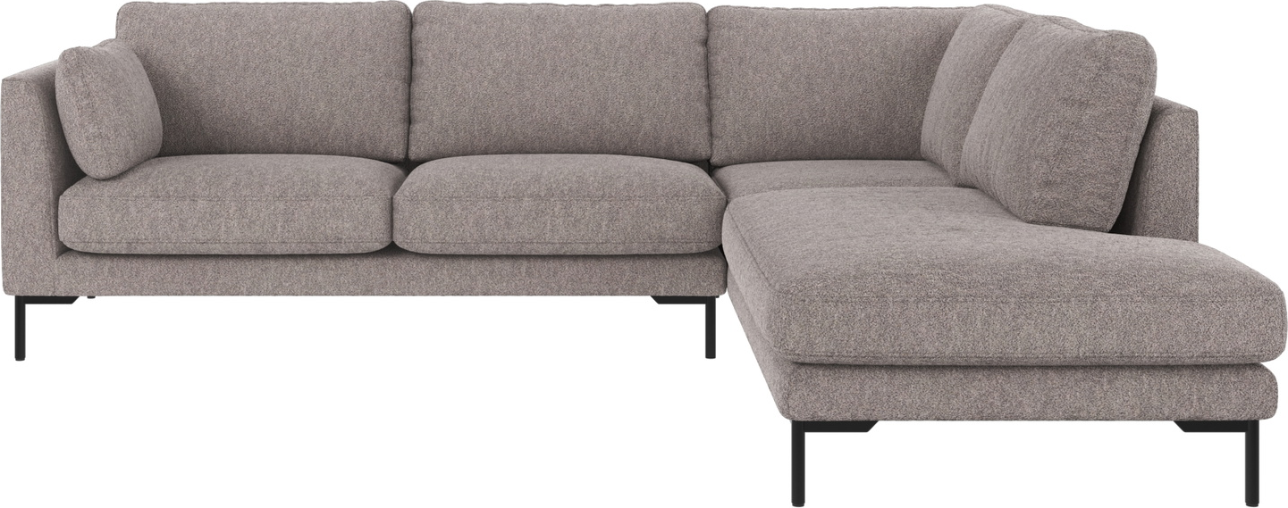 Hjørnesofa Rowico Corwin Højrevendt Grå Sort H83ã B266ã D226