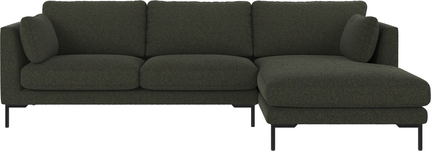 Chaiselongsofa Rowico Corwin Højrevendt Grøn Alice 162 270x160   Sort Metalben