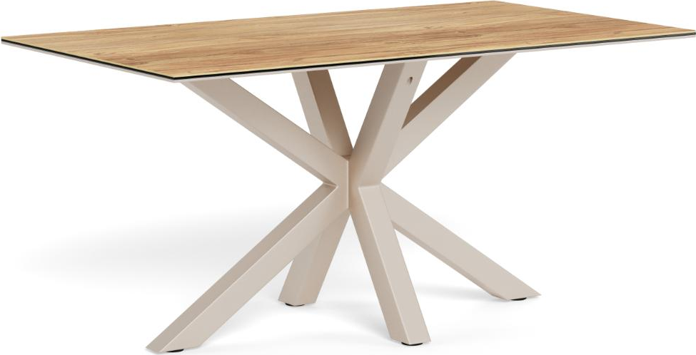 Spisebord Signature Solenne 160x90    Keramisk Vild- -look Bordplade  Gråt Pulverlakeret Stålstel