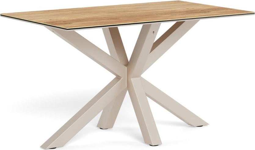 Spisebord Signature Solenne  Keramisk Bordplade Vild  -look  Grå Pulverlakeret Stålstel  135x80    H75
