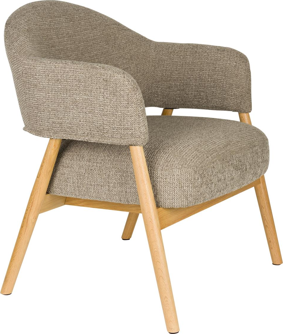 Loungestol Studio White Indy i Mørk Sand - Nordisk Design