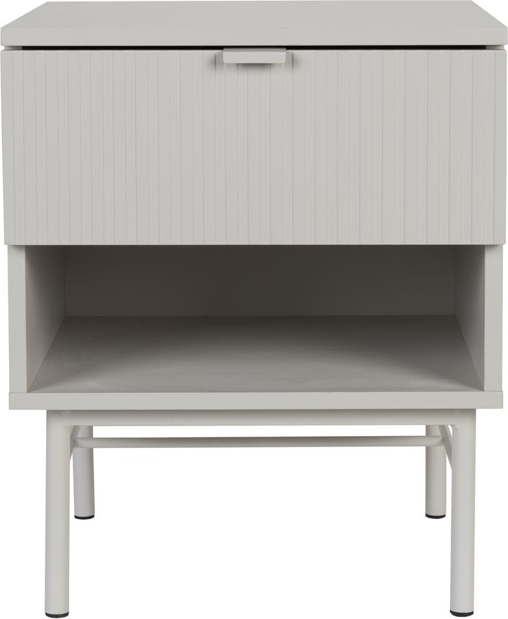 Sidebord Studio White Cayo H55   B40   L41   Sølv Mdf-jern