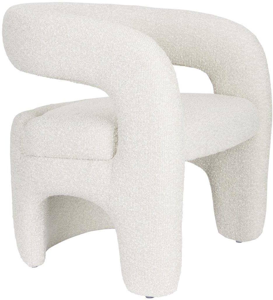 Loungestol Studio White Nova Offwhite Polstret Sæde Mdf   Krydsfiner
