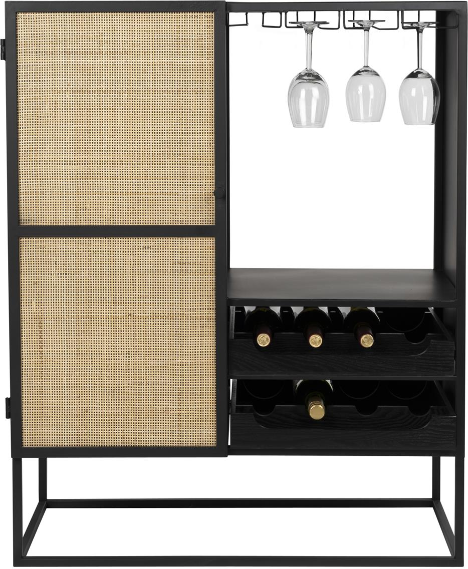 Vinskab Studio White Cabinet Perlemorslakeret Mdf   Jern 80ã 38ã 100   Færdigsamlet