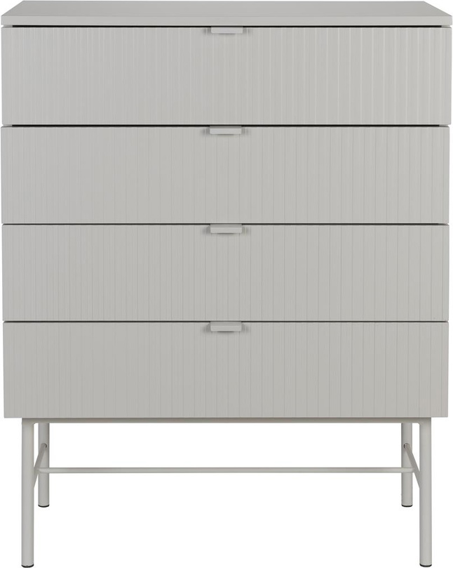 Kommode Cayo Fra Studio White Sølv     Skuffer  Mdf   Jern  H100xb79xd40