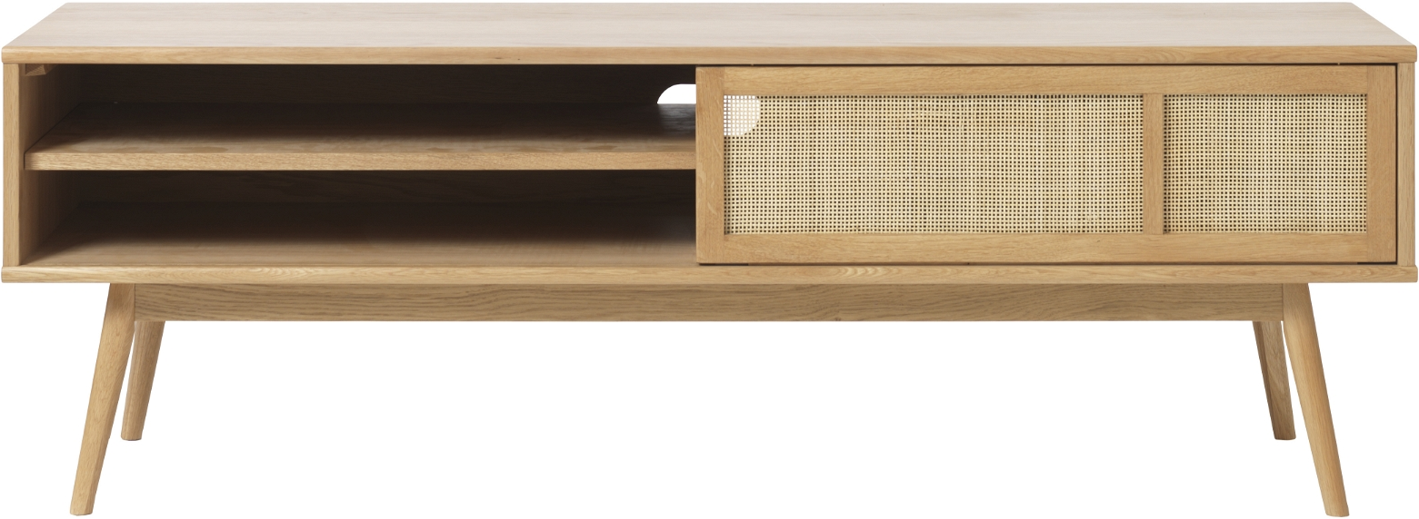 -bord  -skænk Nordique Design Barrali Naturt Egetræ Med Rattanfront 150ã 45ã 50
