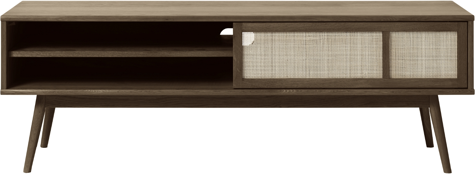-bord Nordique Design Barrali Røget Glasurlak Egetræ Med Rattan-dør 150   45