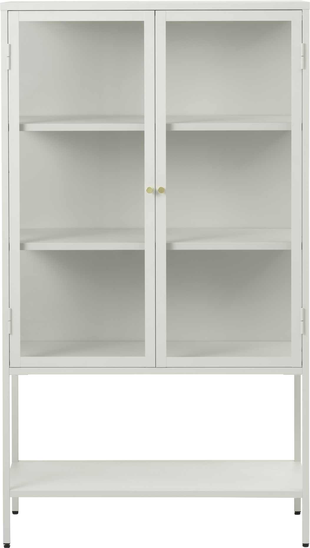 Højskab Opbevaringsskab Nordique Design Carmel Hvid Guld 160x90x40