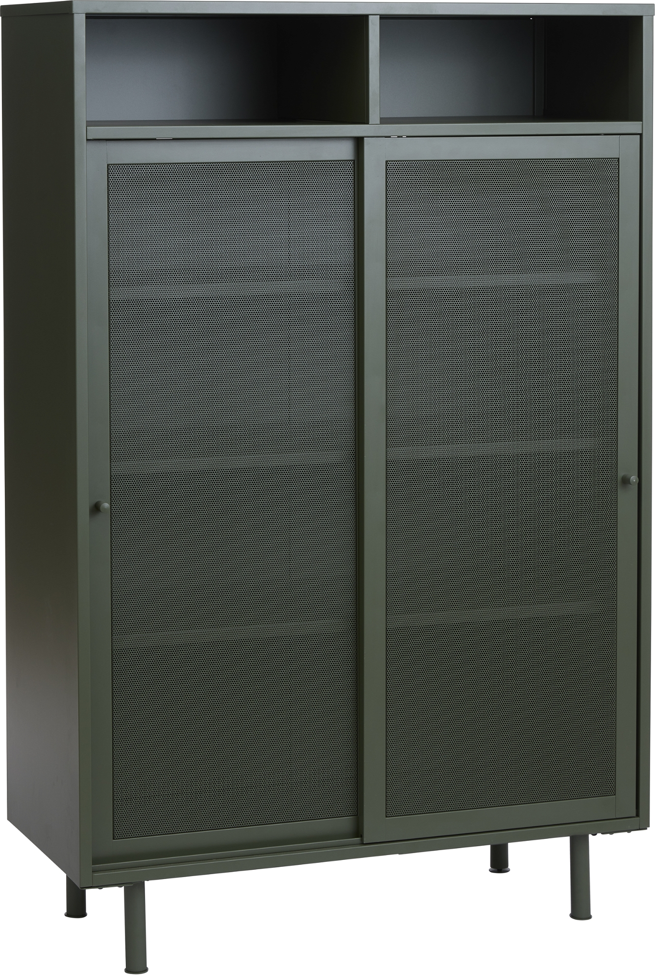 Højskab Nordique Design Veep Olivengrønt Metal H140xb90xd40