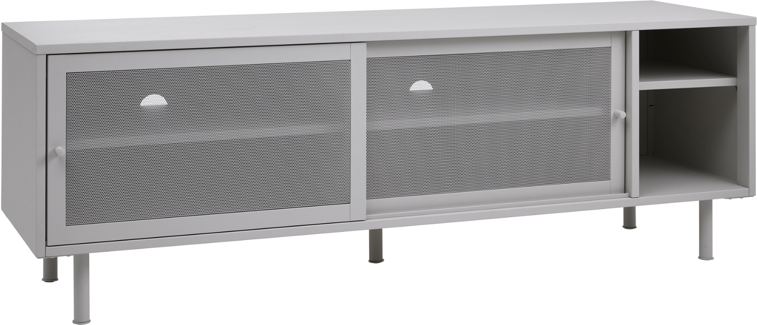 -bord Nordique Design Veep Hvid Metal  Minimalistisk  -skænk 160   Bredde Med åbne Hylder   Låger