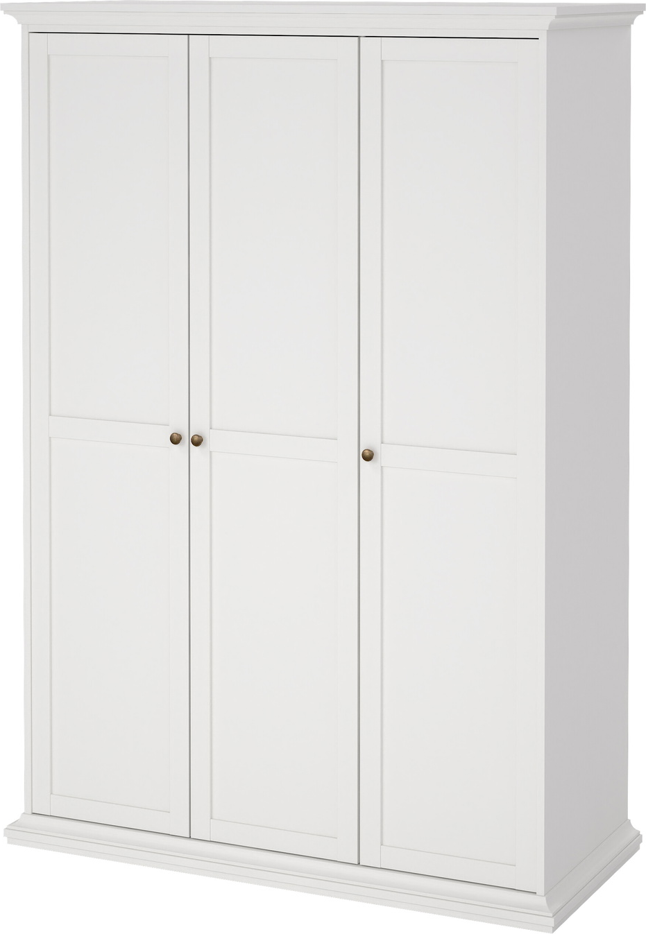 Garderobeskab Vesterholm Nora  -dørs Hvid H200     B138     D60