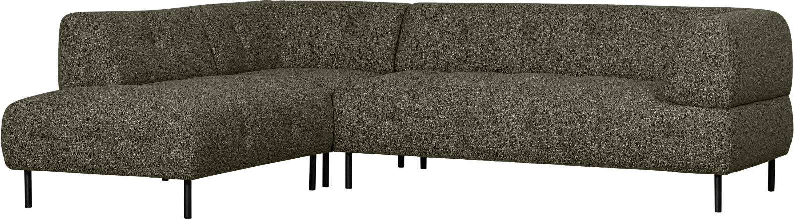 Hjørnesofa Woood Lloyd Venstrevendt i Grøn Grovvævet Polyester
