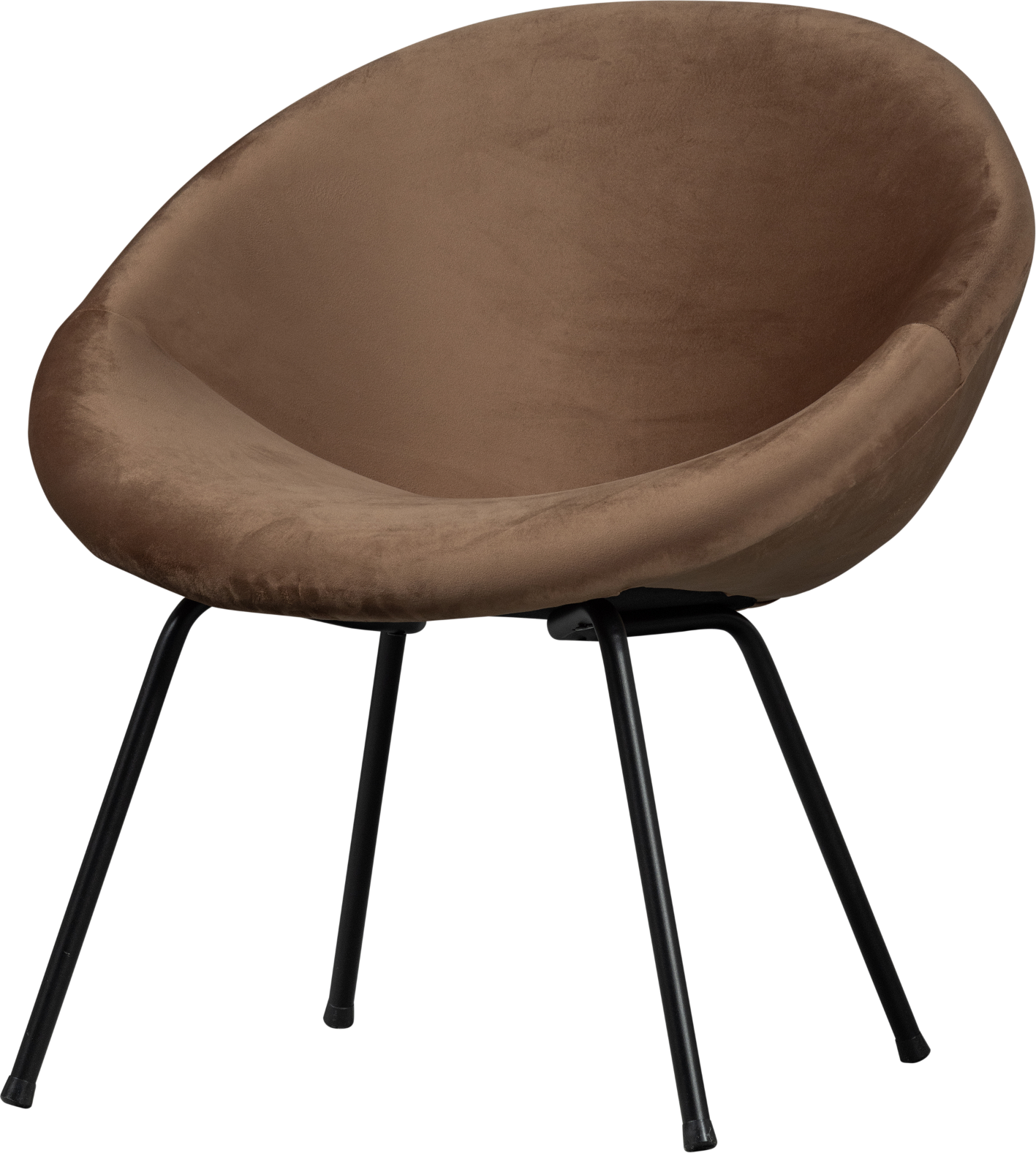 Lænestol Woood Collection Moly Toffee Mat Velvet H74xb75xd76   Lounge-stol