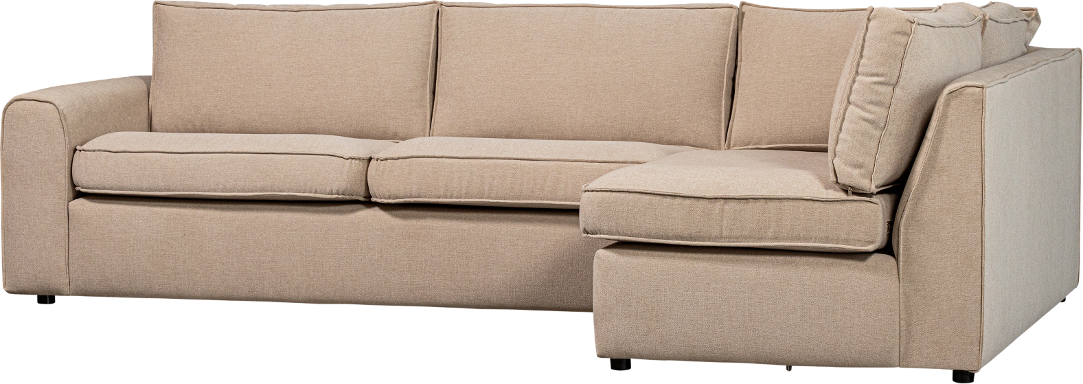 Hjørnesofa Højrevendt Woood Freek i Varm Beige 284x175 cm