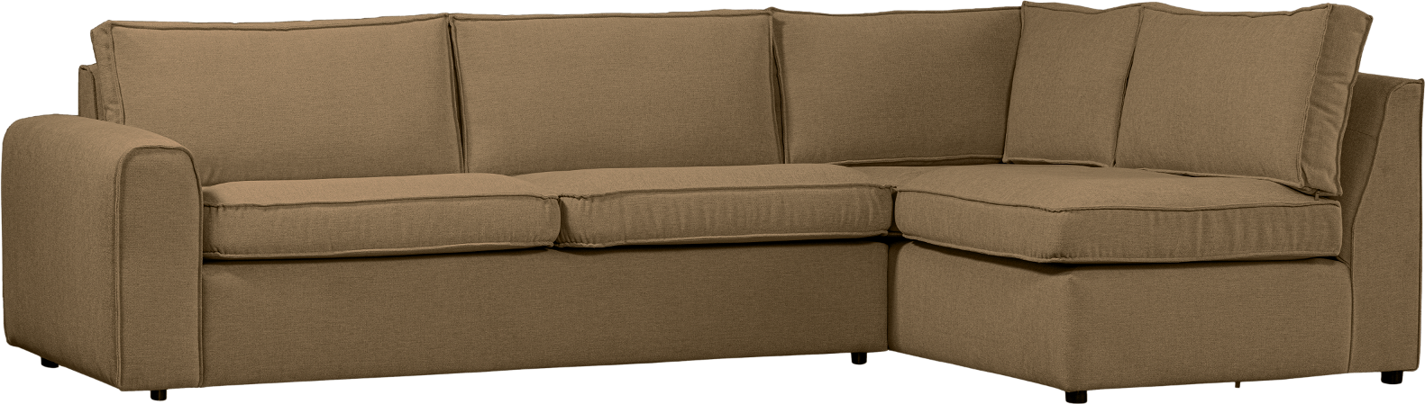 Højrevendt Hjørnesofa Freek i Lysebrun Polyester