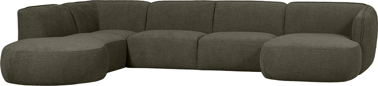 Hjørnesofa Woood Polly Venstrevendt i Grå Polyester - Tilbud!