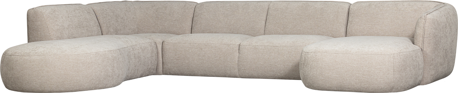 Hjørnesofa Venstrevendt Woood Polly Sand Polyester 353x245