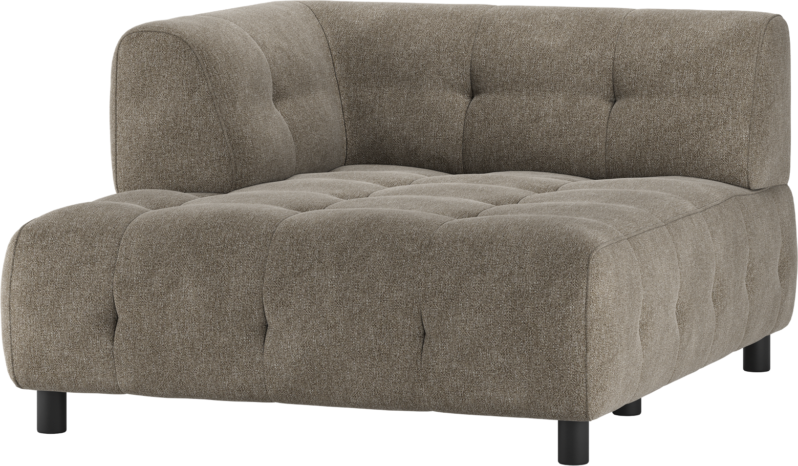 Modulær Sofa Woood Louis     Personers Chaiselong Venstre Fladvævet Polyester Grøn H73xb122xd140