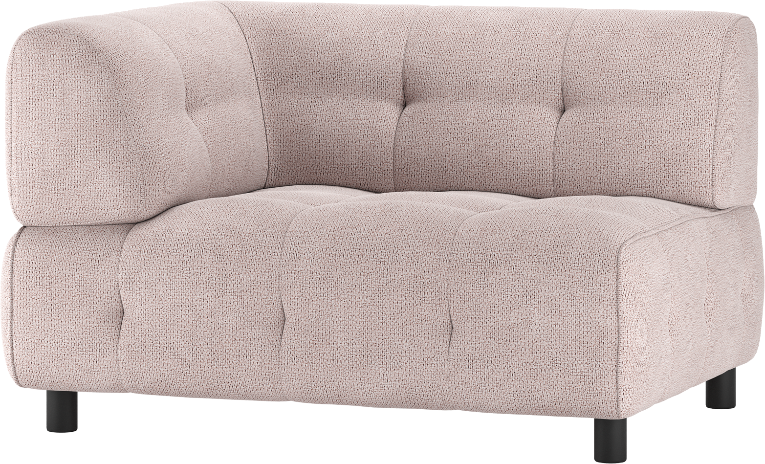 Byg-selv Modulsofa - Venstremodul i Lyserød Chenille