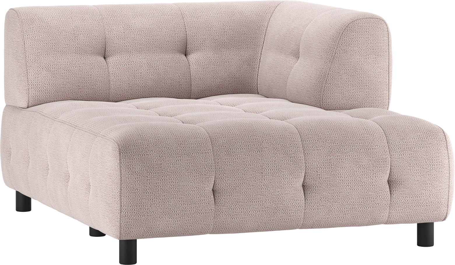 Modulær Sofa Woood Louis     Chaiselong Højre Lysrød Chenille